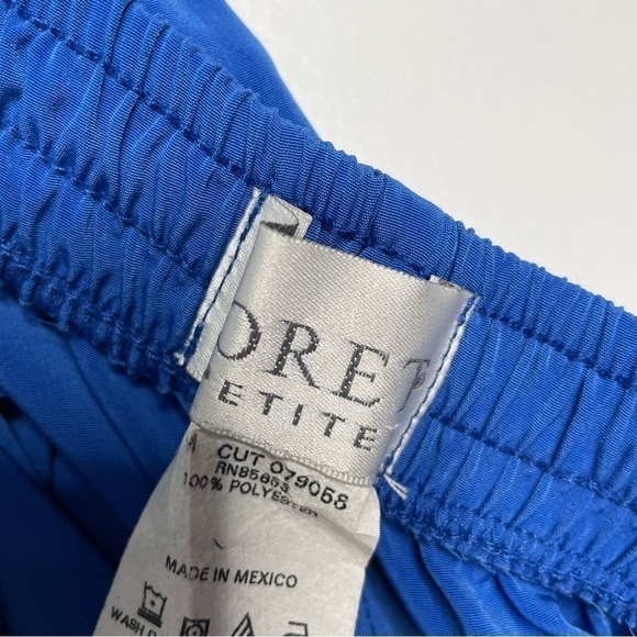 💫 VINTAGE | Cobalt Blue Sheen Parachute High Rise Pleated Tapered Leg Trousers - Picture 2 of 6